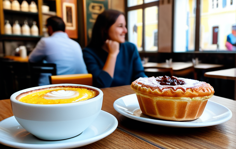 **

"A successful entrepreneur, fully clothed in a stylish yet modest business casual outfit appropriate for a meeting in Lisbon, Portugal. Background shows a vibrant caf&eacute; scene with pastel de nata and espresso on the table. Safe for work, perfect anatomy, natural pose, professional photograph, high quality, appropriate content, family-friendly."

**