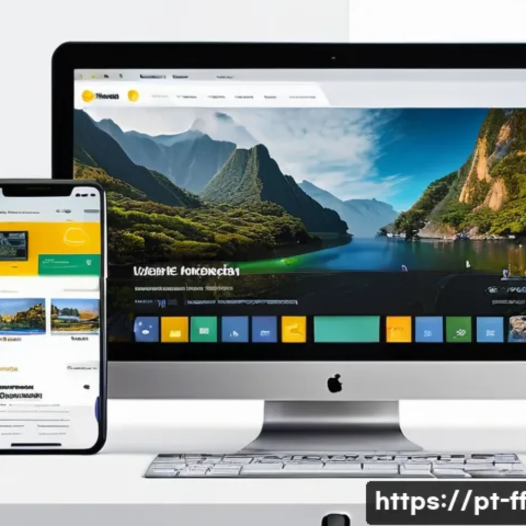 하이퍼 퍼스널라이제이션과 UX 디자인 - A modern digital workspace scene featuring a diverse group of professionals interacting with an adap...