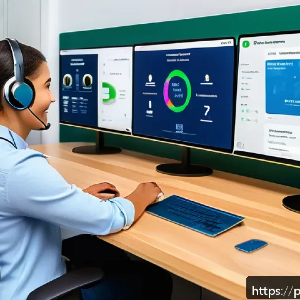 하이퍼 퍼스널라이제이션과 고객 맞춤형 서비스 - A modern Brazilian customer service center featuring a diverse team of professionals engaging with a...