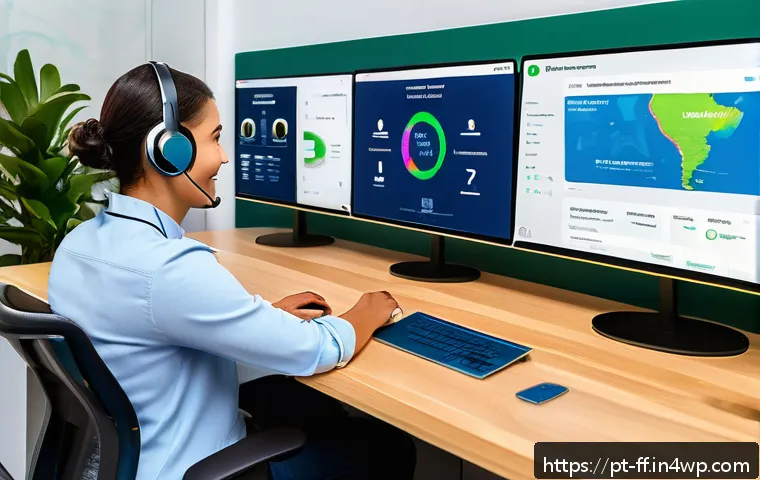 하이퍼 퍼스널라이제이션과 고객 맞춤형 서비스 - A modern Brazilian customer service center featuring a diverse team of professionals engaging with a...