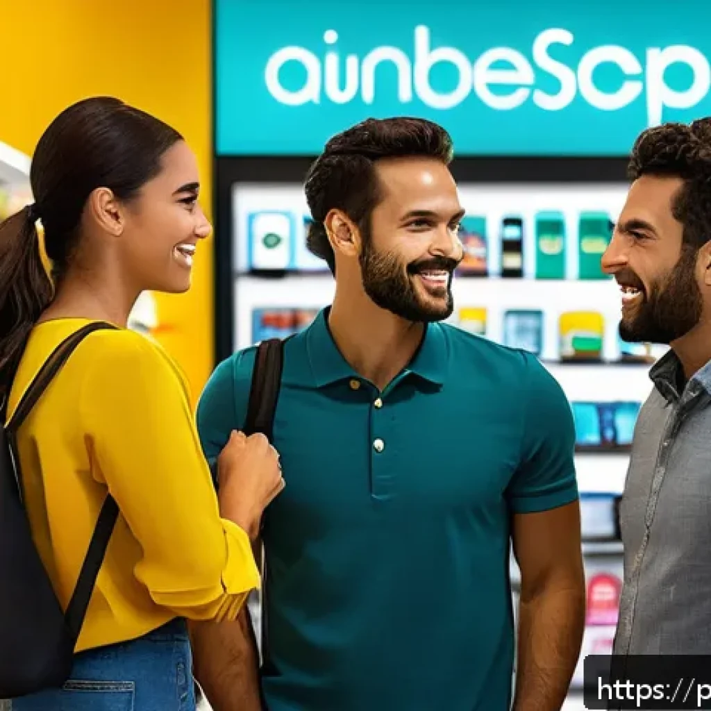 하이퍼 퍼스널라이제이션과 성과 분석 - A modern Brazilian retail store scene showcasing a diverse group of customers interacting with perso...