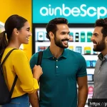 Home 22 하이퍼 퍼스널라이제이션과 성과 분석 - A modern Brazilian retail store scene showcasing a diverse group of customers interacting with perso...