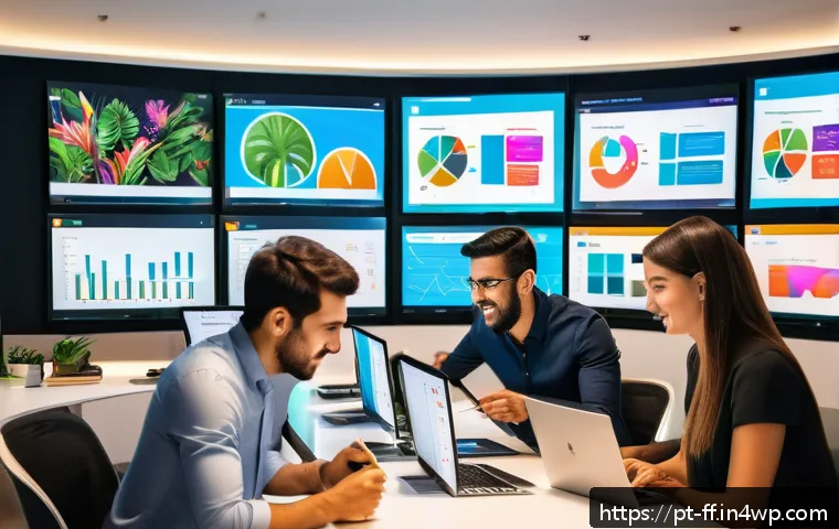 하이퍼 퍼스널라이제이션을 위한 고객 세분화 기법 - A vibrant digital marketing office scene in São Paulo, Brazil, showing a diverse team of young profe...